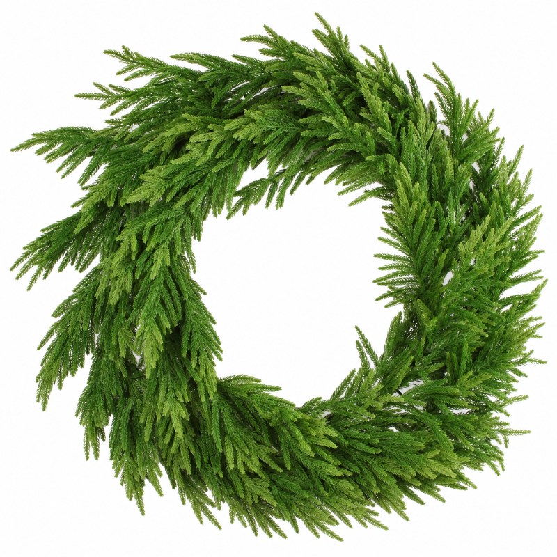 Norfolk Pine Spruce Artificial Wreath 90cm XL