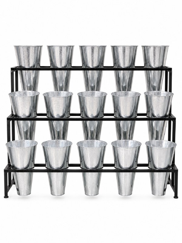 METAL FLOWER STAND X 15 BUCKET