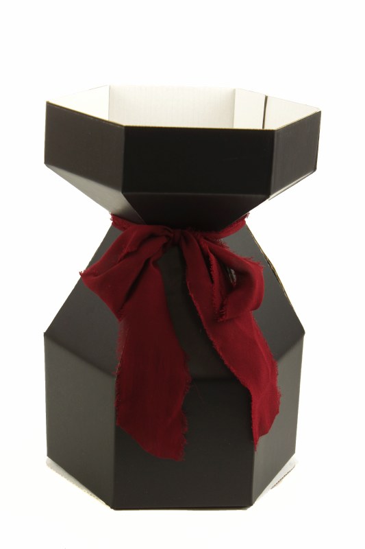 Picture of Gathered Florist Vase Black Large x 10