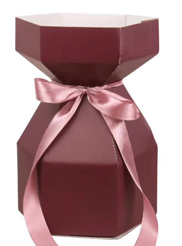 Gathered Florist Vase/bouquet box Large Burgundy x 10