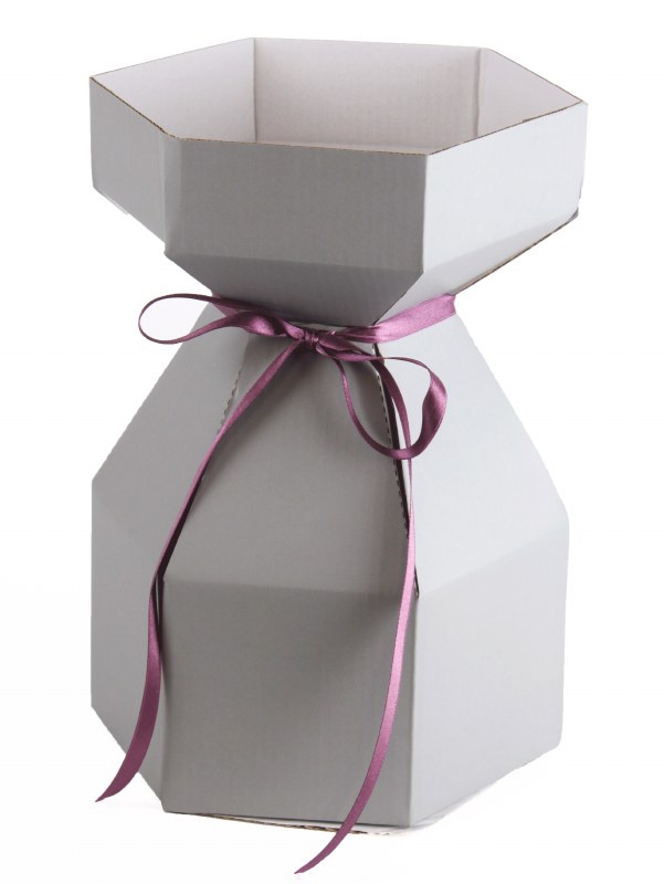 Gathered Florist Vase Grey Large x 10