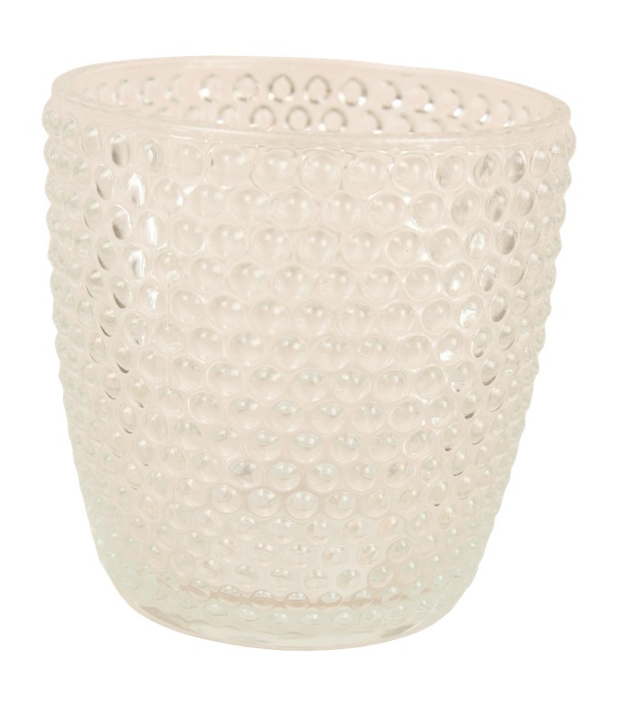 Dotted Glass Bud Vase- Testured decorative vase 9cmx6.4cm