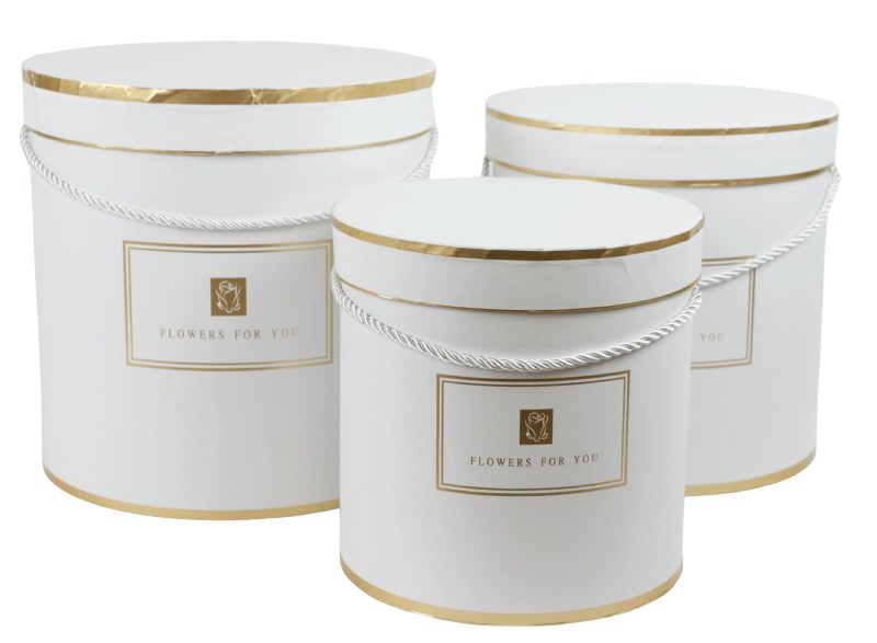 Picture of Haute Hat Box x 3 White