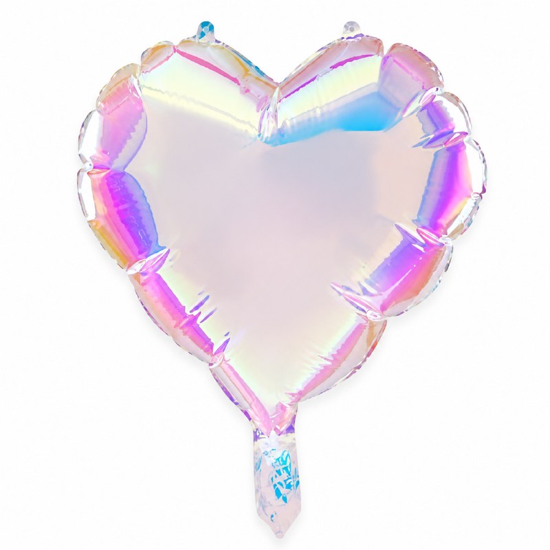 Heart Irridescent Balloon 18" x 3pcs