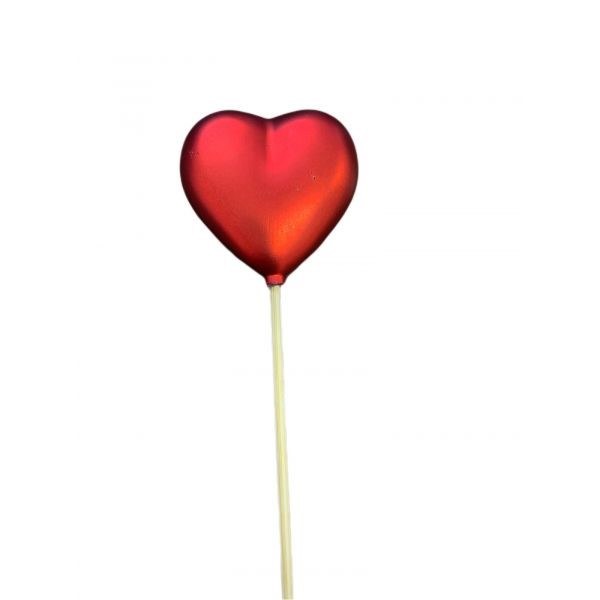 Florist Heart Bouuquet Pick Matt Red x 10