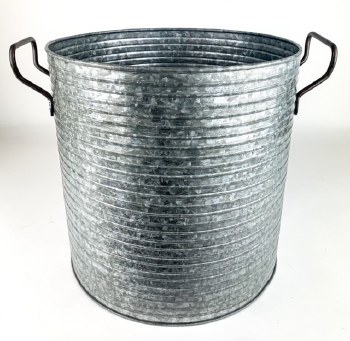 Picture of Zinc Planter Ribbed 30cm x 30cm