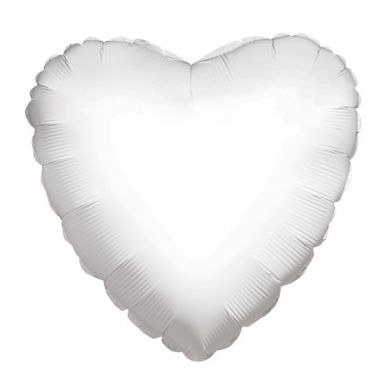 Picture of Heart Balloon Foil White 18"