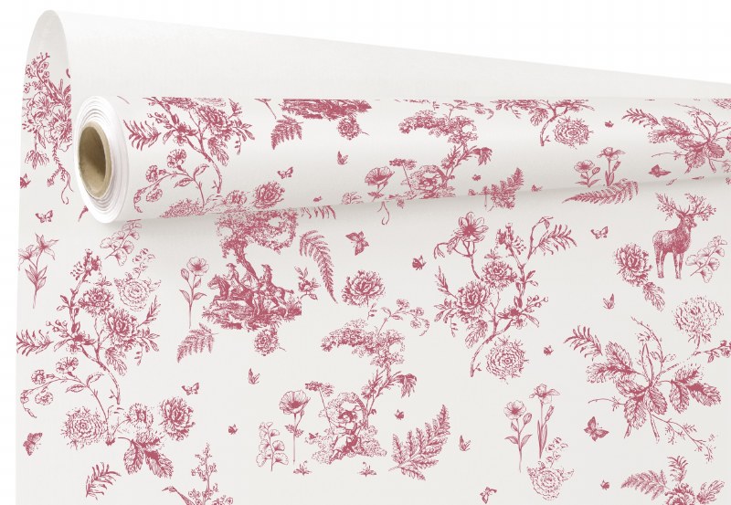 KRAFT PAP TOILE ROSE 79CMX40M