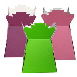 Picture of Box of 30 Mixed colours living vase, pale pink, hot pink, cream,black and lime green