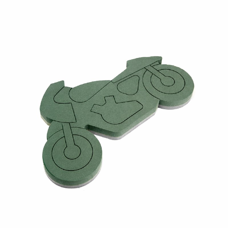 Motor cycle florist foam pre cut shape