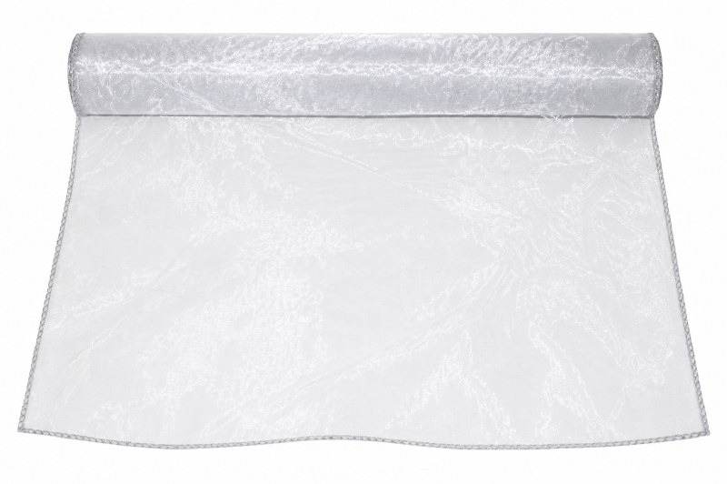 Silver organza fabric 40cm(approx) x 10m