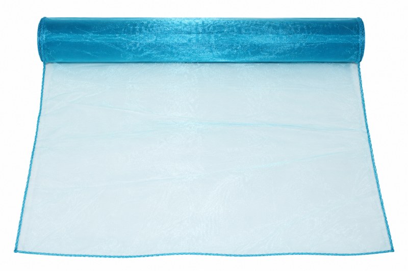 Turqouise organza fabric 40cm(approx) x 10m
