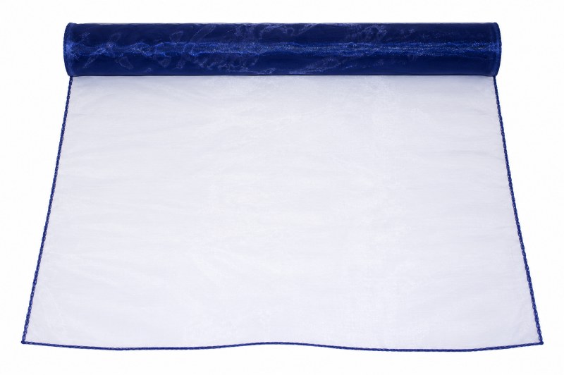 Navy organza fabric 40cm x 10m