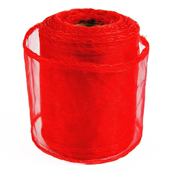 Red organza ribbon 7cm x 10yards