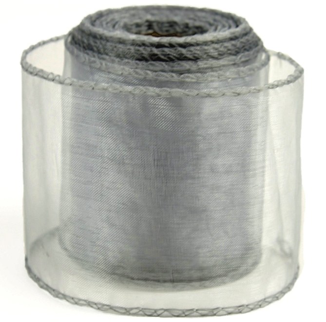 Picture of Silver organza ribbon 7cm x 20yards