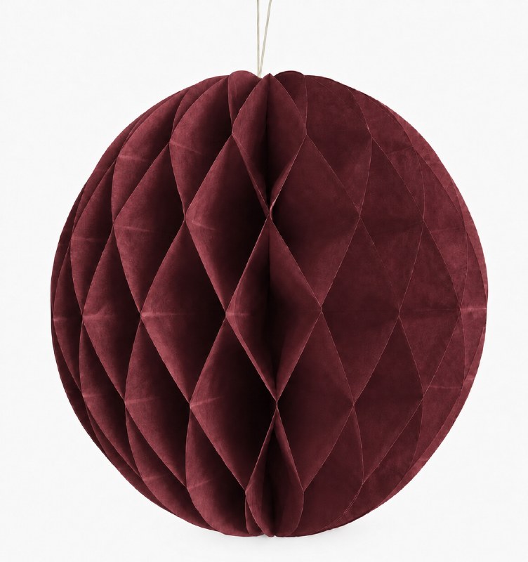 Paper Honeycomb Buable Burgundy 20cm