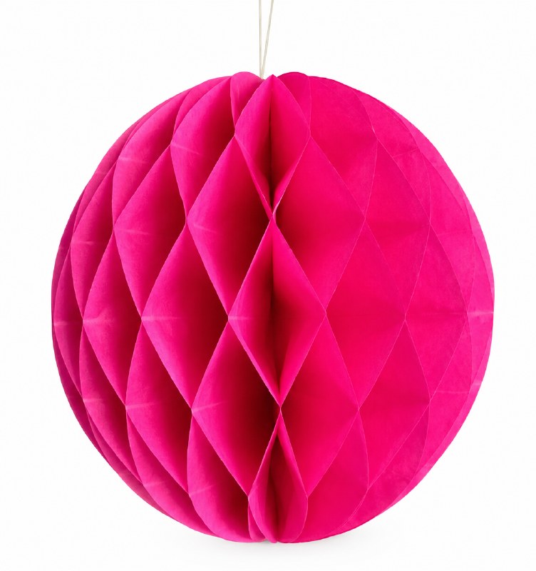 Paper Honeycomb Bauble Hot Pink 30cm