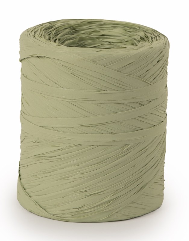 Poly Rpahia Ribbon 200m Sage Green