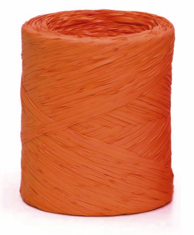 Poly Raphia Ribbon 200m Burnt Orange
