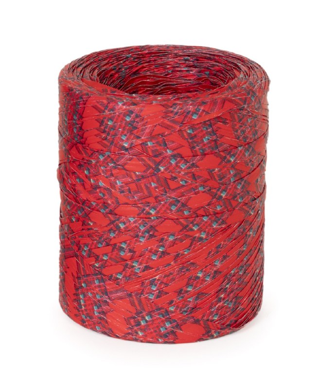 POLY RAPHIA RED TARTAN