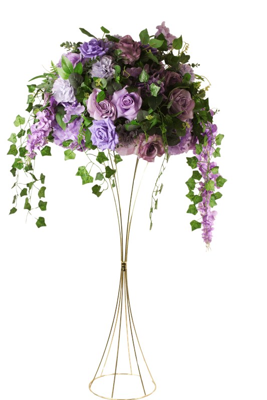 Pre Decorated Wedding Centrepiece 55cm Lilac/Purple