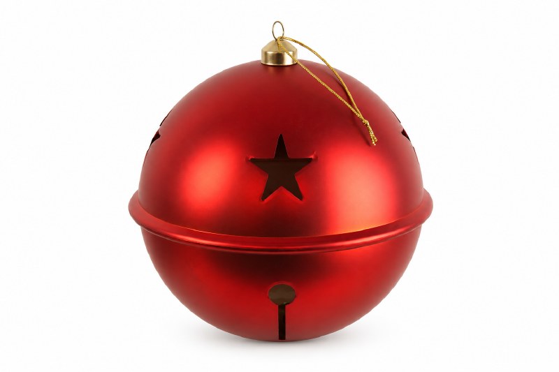 Bauble Bell 20cm Matt Red