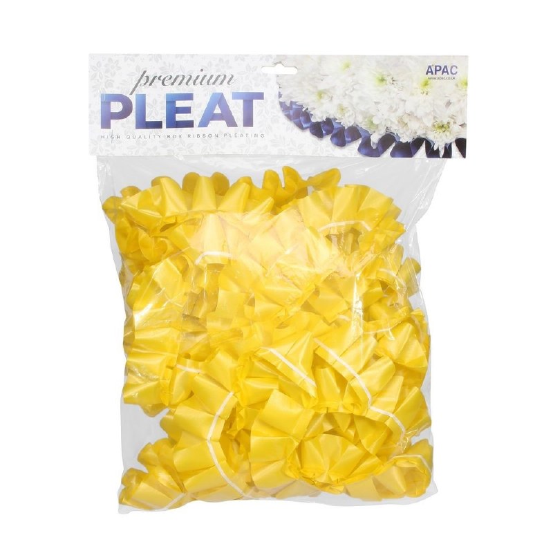 Picture of Florist Ribbon Poly Pleat Daffodil 50mm x 10m