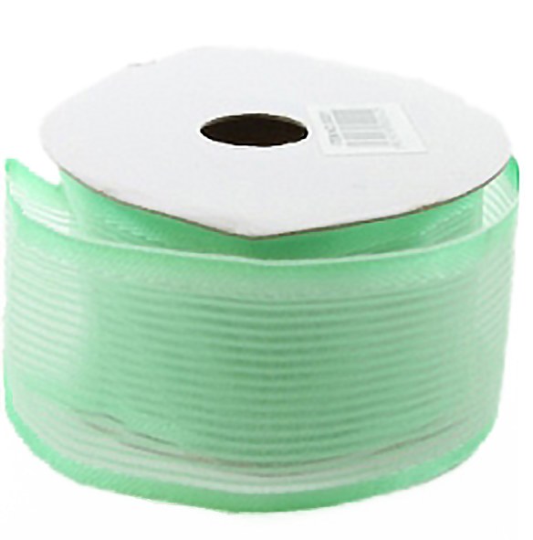 Picture of Sheer Satin Ribbon 25m x 40mm Jade Green