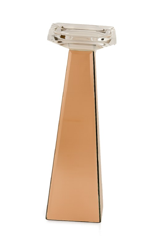 Rose Gold Crystal Candle Holder 9cmx8.5cmx26cm