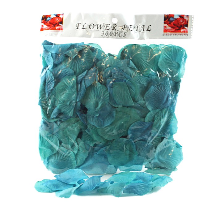 300 x Turquoise wedding rose petals