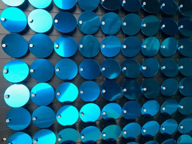 Sequin Wall Panel Blue 30cm