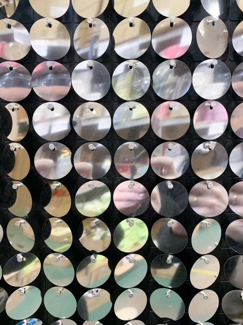 Silver Sequin Wall Panel 30cm