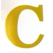 Florist Gold Letter C Vinyl