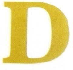 Picture of Florist Gold Letter D Vinyl
