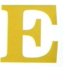 Picture of Florist Gold Letter E Vinyl