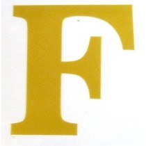 Picture of Florist Gold Letter F Vinyl