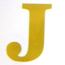 Picture of Florist Gold Letter J Vinyl