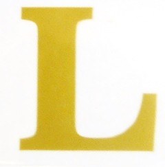 Florist Gold Letter L Vinyl