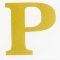 Picture of Florist Gold Letter P Vinyl
