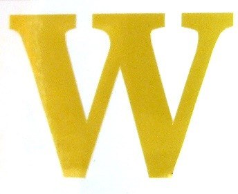 Picture of Florist Gold Letter W Vinyl