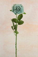 Faux Single Stem Rose Admiral Blue 63cm Faux Single Stem Rose Admiral Blue 63cm