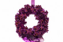35cm Purple hydrangea door wreath
