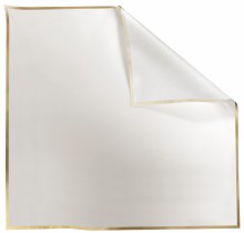 Cello Sheets 70cm x 70cm White/Gold 100pcs