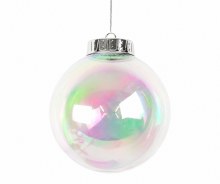 20cm Clear Iridescent Giant Bauble