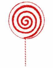 Christmas Candy Stem 28" Red/ White