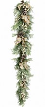 Pine Frosted Christmas Garland 62"