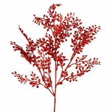 Christmas Glitter leaves Red 63cm