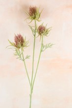 Faux Thistle Stem Flocked 28.5"