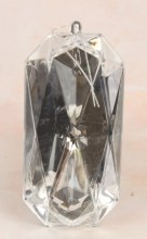 Christmas Gem Ornament 7.5" Silver