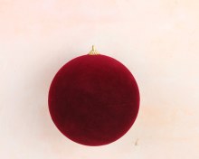 VELVET BAUBLE 120MM BURG